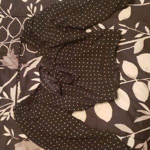 off shoulder polkadot top